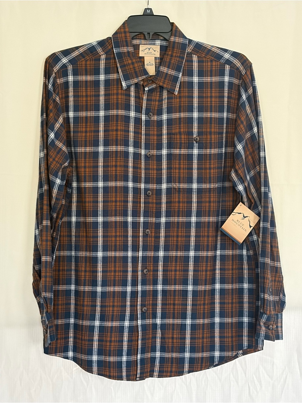 Mountain Khaki Men's Brown & Navy Plaid Button-Down Shirt
